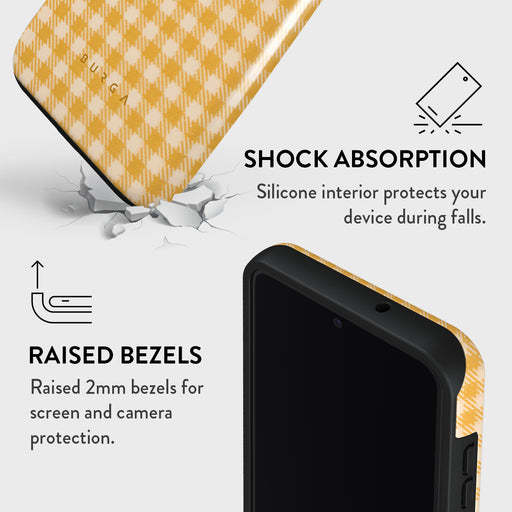 Tuscan Sun - Yellow Plaid Samsung Galaxy S23 Case 8