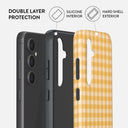 Tuscan Sun - Yellow Plaid Samsung Galaxy S23 FE Case 2