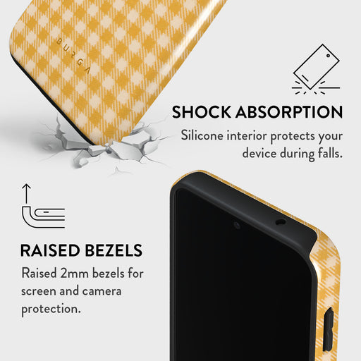 Tuscan Sun - Yellow Plaid Samsung Galaxy S23 FE Case 4