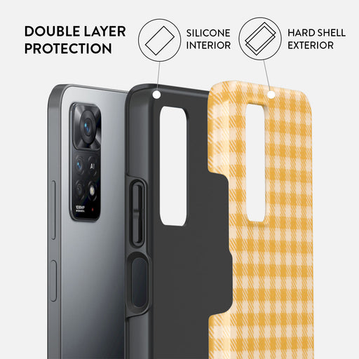 Tuscan Sun - Yellow Plaid Xiaomi Redmi Note 11 Pro Case 2