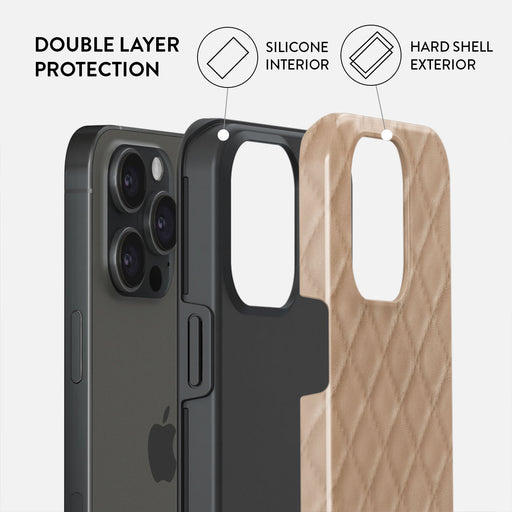 Simply Cream - Quilted iPhone 15 Pro Case 6