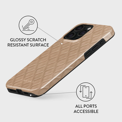 Simply Cream - Quilted iPhone 15 Pro Case 7