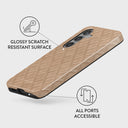 Simply Cream - Quilted Samsung Galaxy S24 FE Case 3