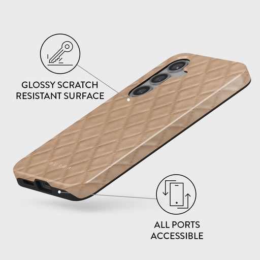 Simply Cream - Quilted Samsung Galaxy S24 FE Case 3
