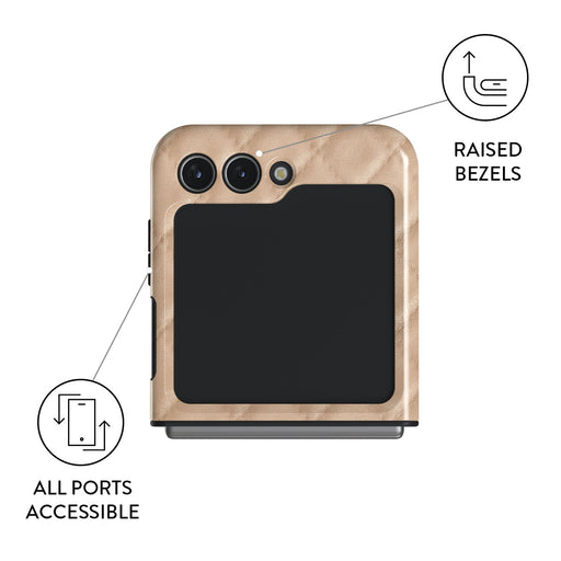 Simply Cream - Quilted Samsung Galaxy Z Flip 5 Case 9