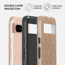 Simply Cream - Quilted Google Pixel 8a Case 2
