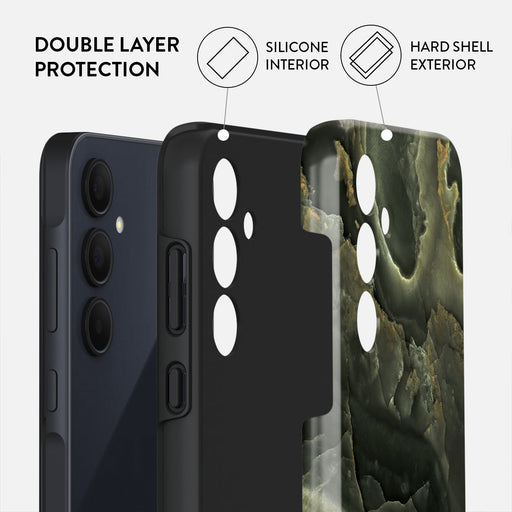 Misty Forest - Green Marble Samsung Galaxy A35 Case 2