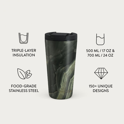 Misty Forest - Green Marble Travel Mug 7