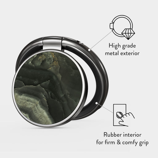 Misty Forest - Green Marble Adhesive Ring Holder 2
