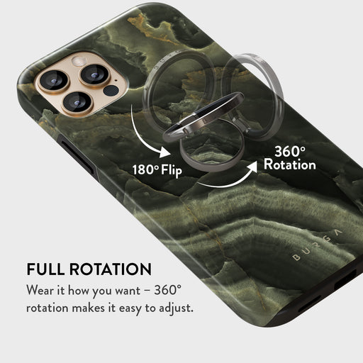 Misty Forest - Green Marble Adhesive Ring Holder 3