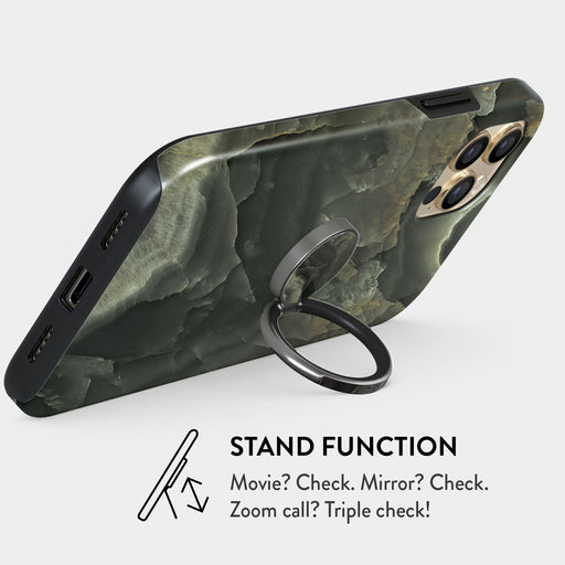 Misty Forest - Green Marble Adhesive Ring Holder 4
