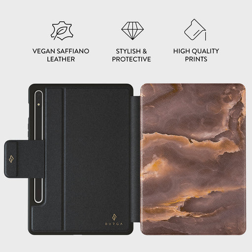 Fire Wood - Brown Marble Samsung Galaxy Tab S8+/S7+/S7 FE Case 2