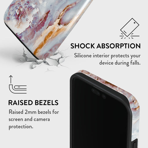 Frozen Leaves - Cute Marble iPhone 15 Pro Max Case 8