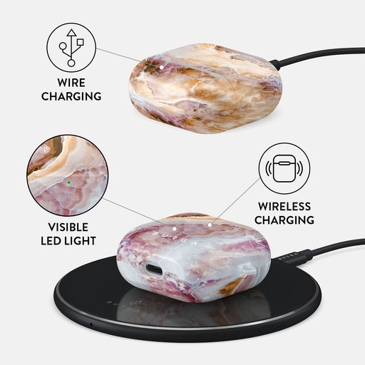 Frozen Leaves - Cute Marble AirPods 4 Case 3