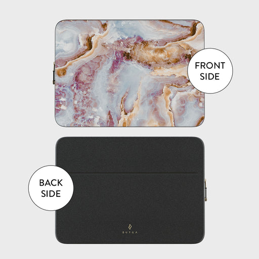 Frozen Leaves - Cute Marble Laptop Sleeve 5