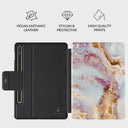 Frozen Leaves - Cute Marble Samsung Galaxy Tab S9 FE Case 2