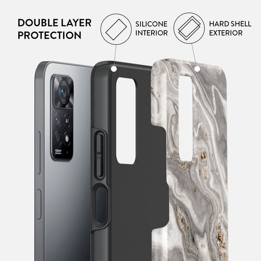 Snowstorm - Grey Marble Xiaomi Redmi Note 11 Pro+ Case 2