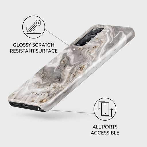 Snowstorm - Grey Marble Xiaomi Redmi Note 11 Pro+ Case 3