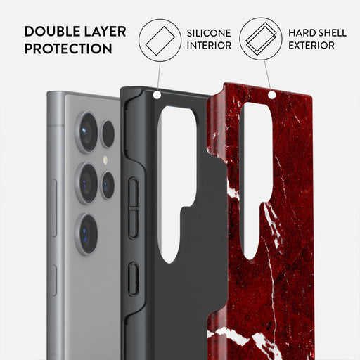 Iconic Red Ruby - Marble Samsung Galaxy S24 Ultra Case 6
