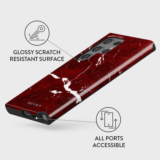 Iconic Red Ruby - Marble Samsung Galaxy S24 Ultra Case 7