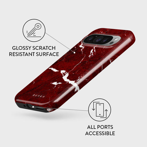 Iconic Red Ruby - Marble Google Pixel 9 Pro Case 3