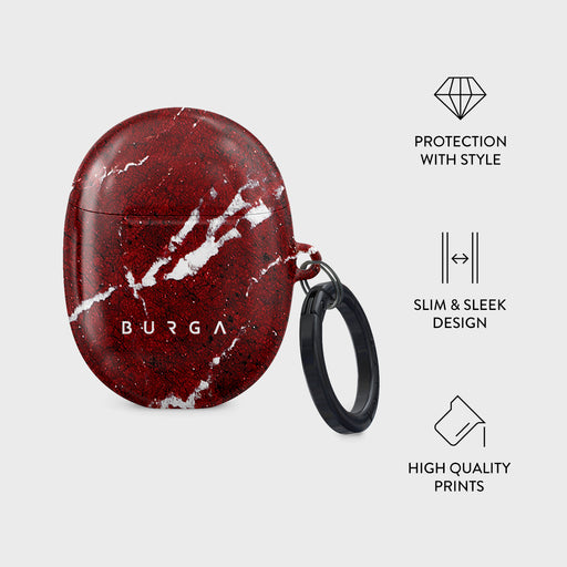 Iconic Red Ruby - Marble Google Pixel Buds Pro Case 4