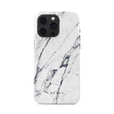 Satin White - Marble iPhone 15 Pro Max Case