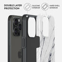 Satin White - Marble iPhone 15 Pro Max Case 6