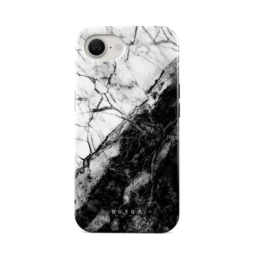 Fatal Contradiction - Black & White Marble iPhone 16e Case 1