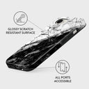 Fatal Contradiction - Black & White Marble iPhone 16e Case 3