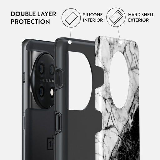 Fatal Contradiction - Black & White Marble OnePlus 11 Case 2
