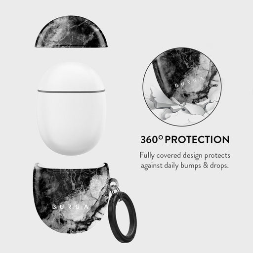 Fatal Contradiction - Black & White Marble Google Pixel Buds Pro Case 2