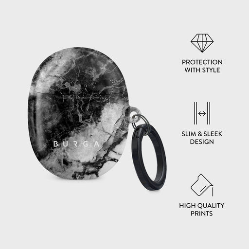 Fatal Contradiction - Black & White Marble Google Pixel Buds Pro Case 4