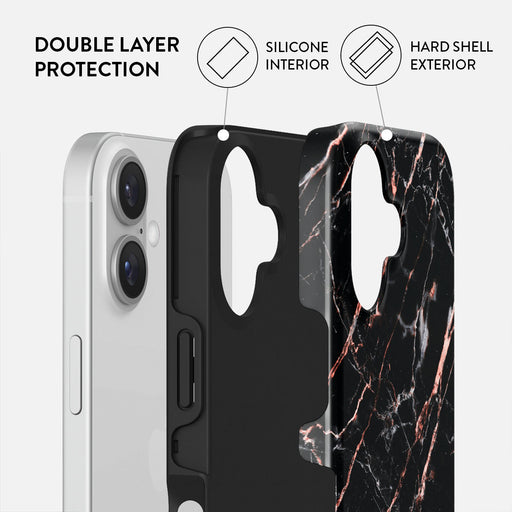 Rose Gold Marble - iPhone 16 Case 2