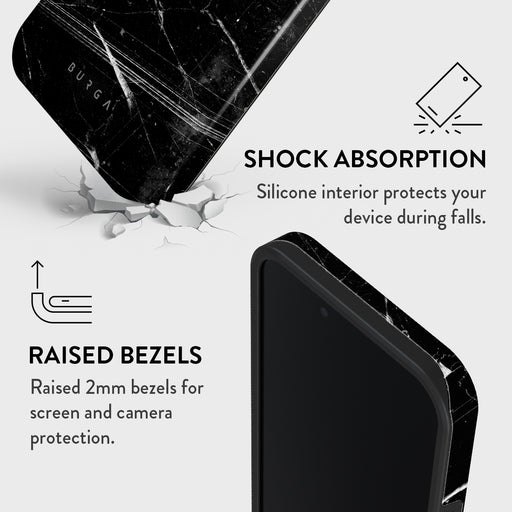 Noir Origin - Black Marble iPhone 16e Case 4