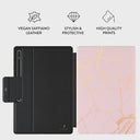 Peachy Gold - Pink Marble Samsung Galaxy Tab S9 Ultra Case 2