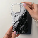 Fatal Contradiction - Black & White Marble iPhone 15 Pro Max Case 23