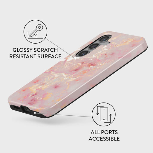 Golden Coral - Pink Samsung Galaxy S24 FE Case 3