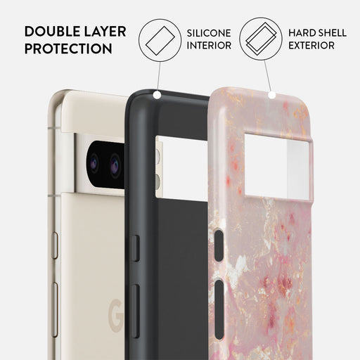Golden Coral - Pink Google Pixel 8 Pro Case 2