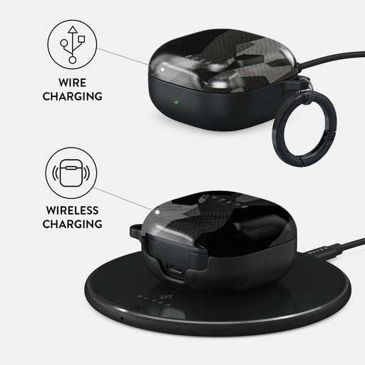 Night Black Camouflage - Samsung Galaxy Buds FE Case 3