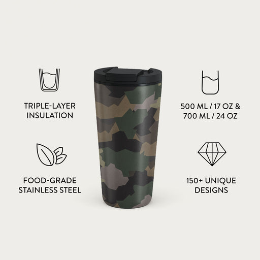Tropical Green Camo - Travel Mug 7