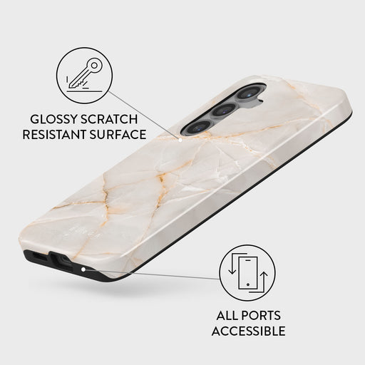 Vanilla Sand - Marble Samsung Galaxy S24 FE Case 3