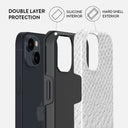 Glacial Desert - White Snakeskin iPhone 15 Plus Case 6