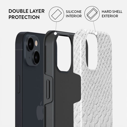 Glacial Desert - White Snakeskin iPhone 15 Plus Case 6