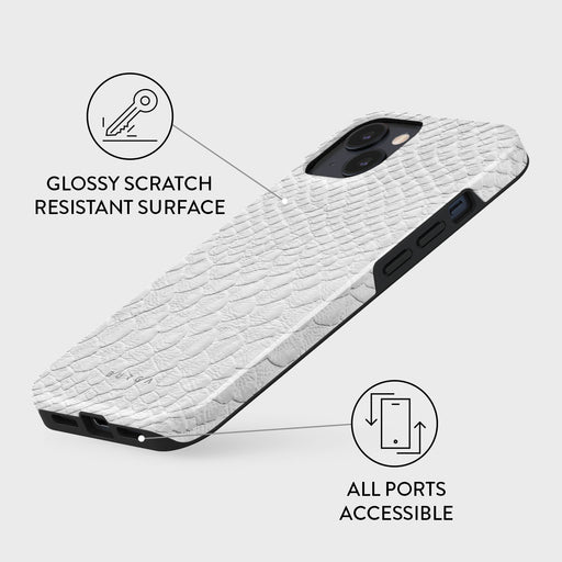 Glacial Desert - White Snakeskin iPhone 15 Plus Case 7