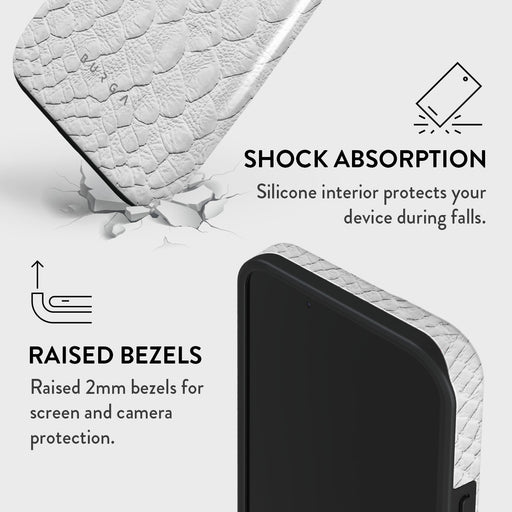 Glacial Desert - White Snakeskin iPhone 15 Plus Case 8