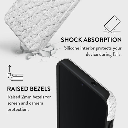 Glacial Desert - White Snakeskin Samsung Galaxy S25 Case 4