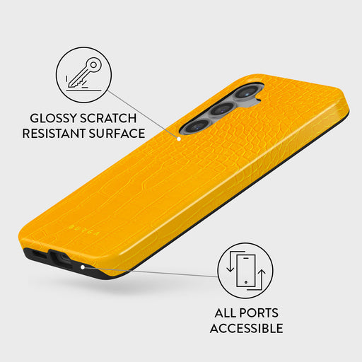 Canary Yellow - Snake Skin Samsung Galaxy S24 Plus Case 7