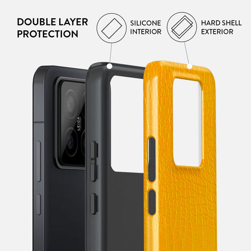 Canary Yellow - Snake Skin Xiaomi 14 Pro Case 2