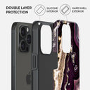 Purple Skies - Marble iPhone 15 Pro Max Case 6